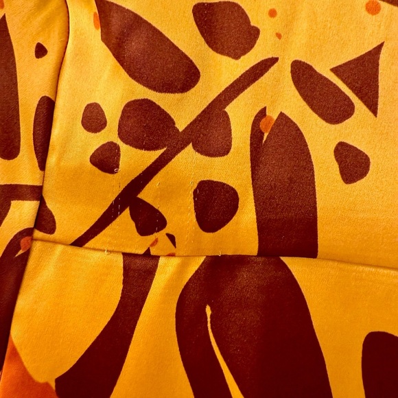 House Of Harlow Satin Button Down ShortSleeve Tropical Boho Retro Top Blouse- XS - Picture 6 of 8